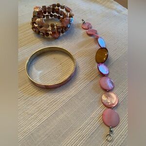 Pink Fashion Jewelry Iridescent Shell Design